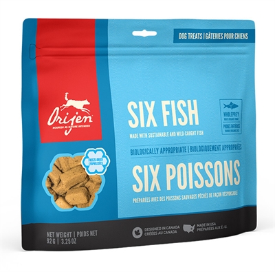 Orijen freeze-dried treats dog 6 fish