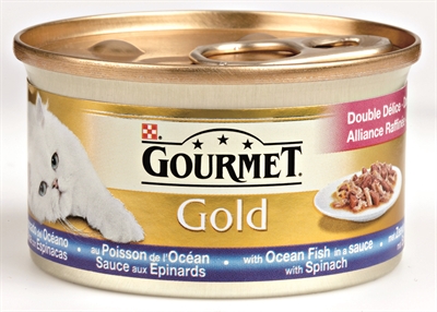 Gourmet gold luxe mix zeevis in saus met spinazie