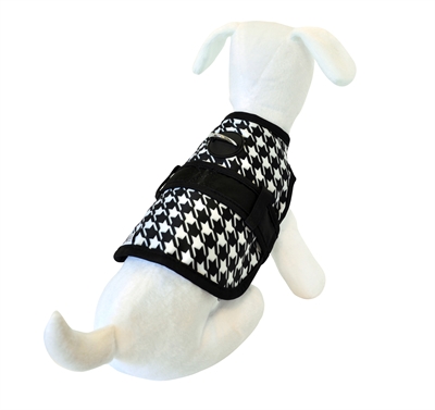 Harnais chien Martin Sellier noir/blanc S