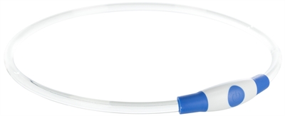 Trixie halsband usb flash light lichtgevend oplaadbaar tpu blauw