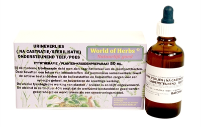 World of herbs fytotherapie urineverlies teef / poes