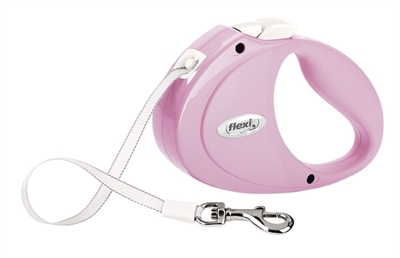 Flexi rollijn puppy tape roze