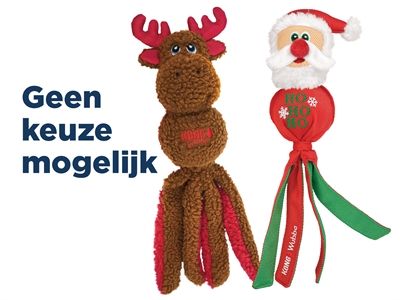 Kong holiday wubba santa rendier assorti