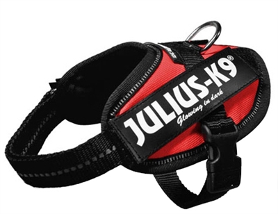 Julius k9 power-harnas/tuig voor labels rood