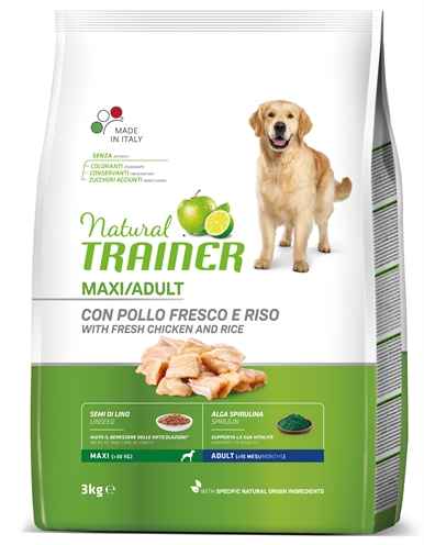 Natural trainer dog adult maxi chicken / rice