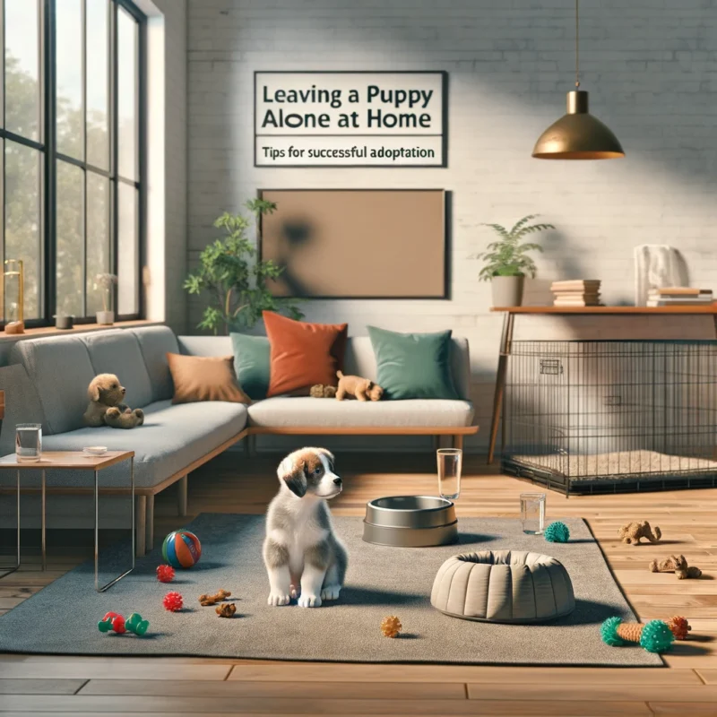 chiot seul à la maison